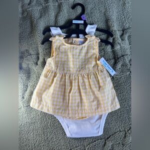 Carter's Yellow and White Checkered Diaper Cover Set